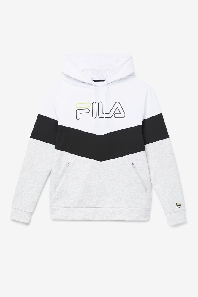 Fila Hoodie Mens White Gerado Tech - Ireland 75461-LJDZ